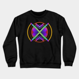 Colorful 3-D Fractal Object Crewneck Sweatshirt